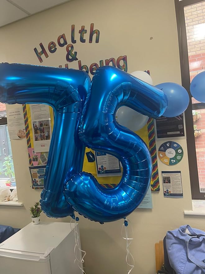 Navy Blue Number 60 Balloon 40 Inch - Image 7
