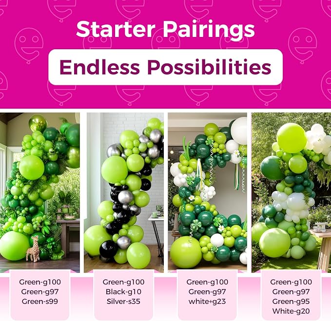 Bezente Lime Green Latex Round Helium Party Balloons 100 Pack 12 inch | Light - Image 4