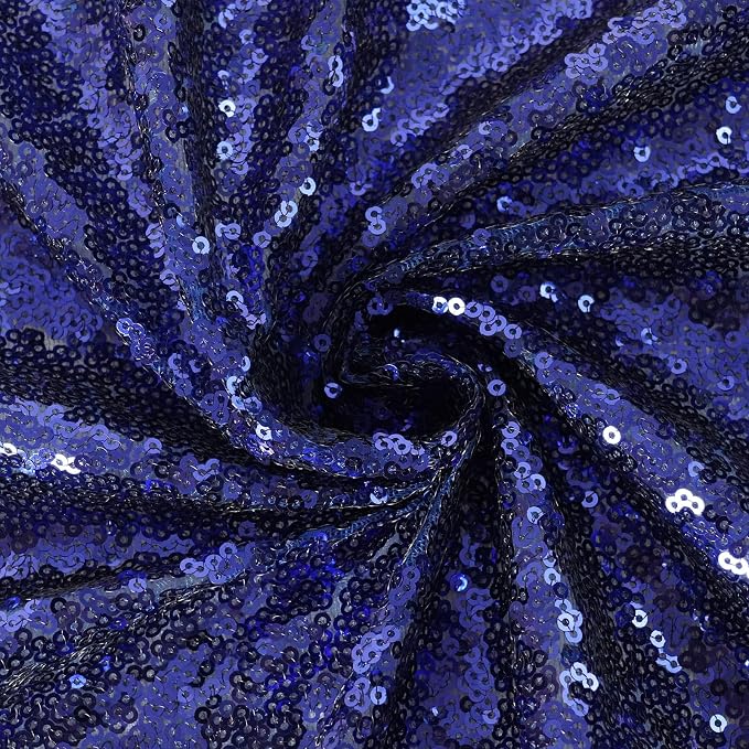 Eternal Beauty Navy Blue 3mm Sequin Backdrop 5x7 Ft - Image 9