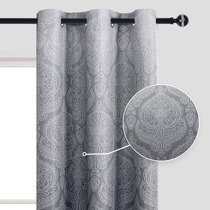 DWCN Grey Ombre Blackout Curtains - Image 2