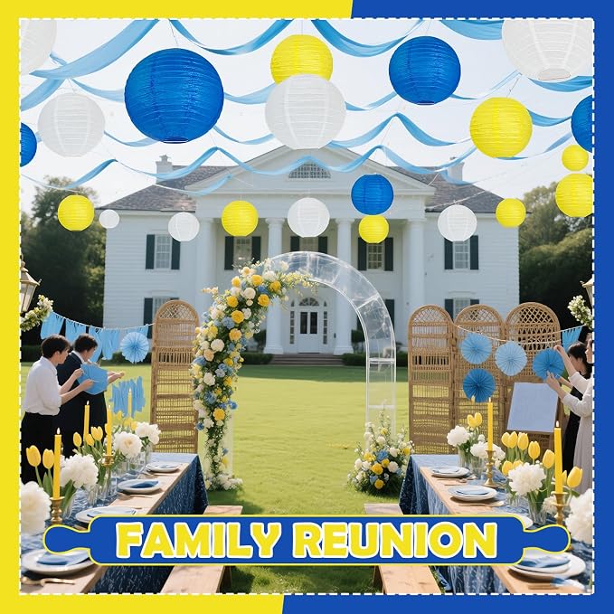 Blue and Yellow Party Decorations, Baby Shower and BBQ Decor - Image 4