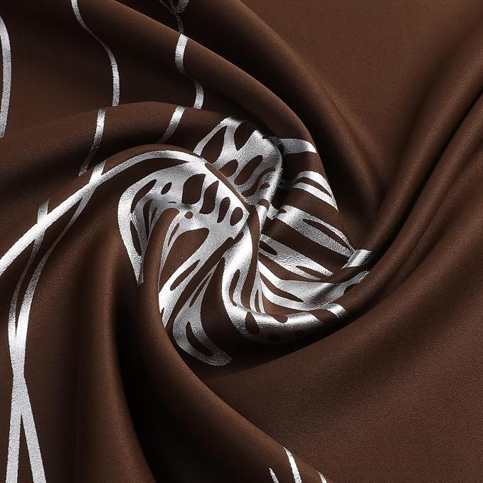 Brown Thermal Insulated Blackout Curtains 72 Inches Long - Image 5