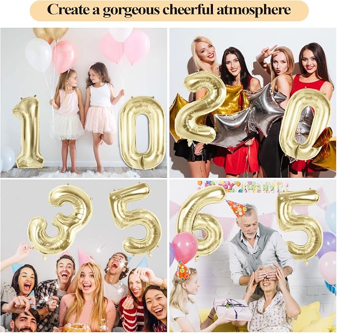 Number 98 Balloons for 98th Birthday Party Decorations, 40 Inch 0-100 - Image 7