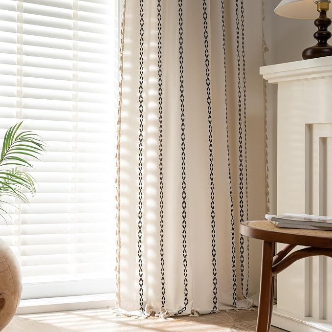Sutuo Home Boho Curtains 96 Inches Long, Bohemian Drape - Image 2