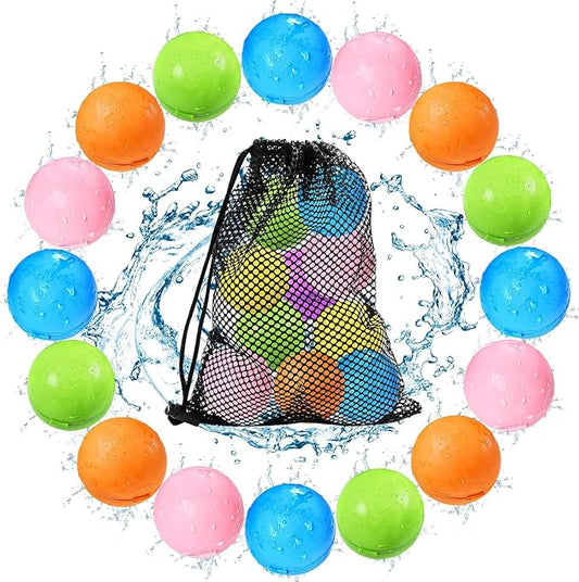Tlitlimom 16Pcs Reusable Water Bomb Balloons, Pool Beach Toys by Tlitlimom