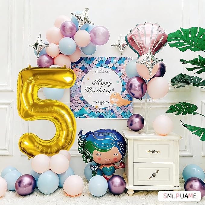 40 Inch Gold Number 50 Balloons, 50th Birthday Party Decorations | Large Self - Image 4