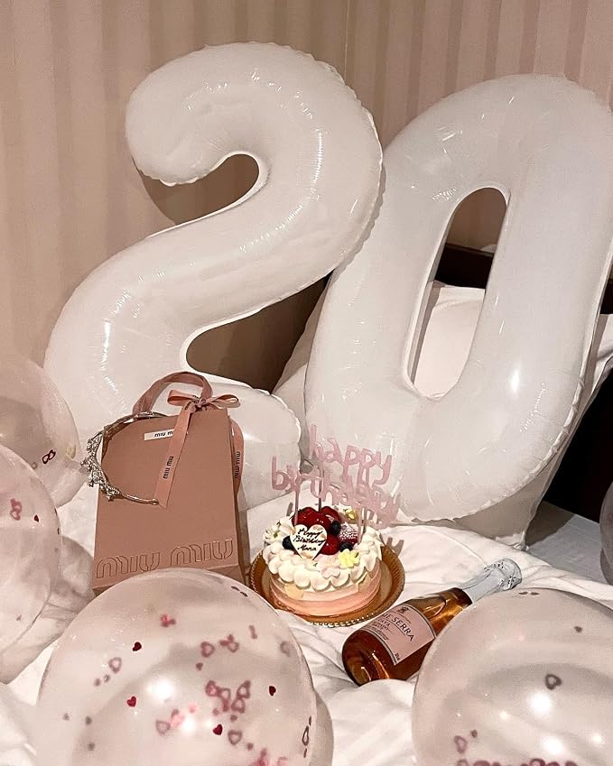 White 20 Balloon - Image 2