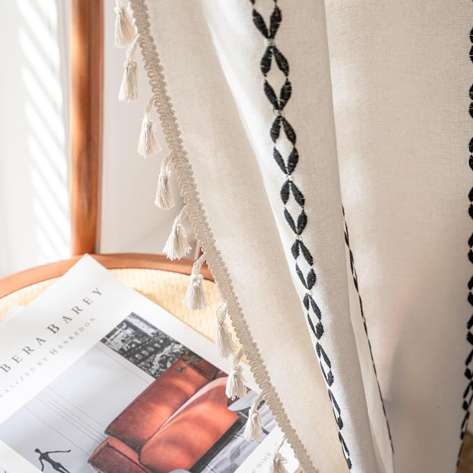 Sutuo Home Boho Curtains 108 Inches Long, Bohemian Drape - Image 3