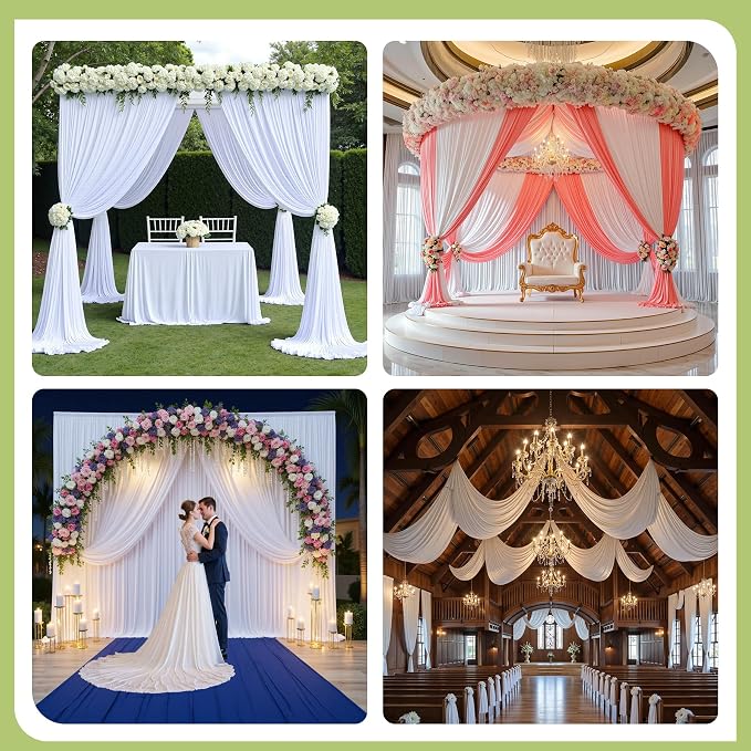 10ft×12ft White Backdrop Curtain - Image 7