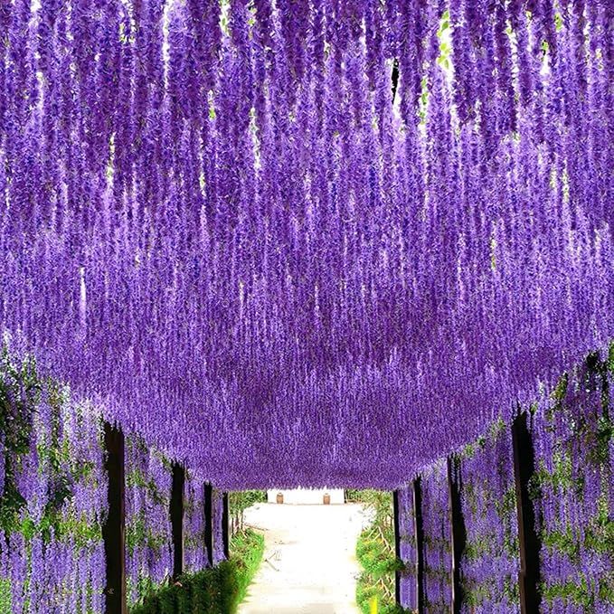 Artificial Flowers Hanging Flowers, Fake Garland Silk Vines Rattan String Decor - Image 8