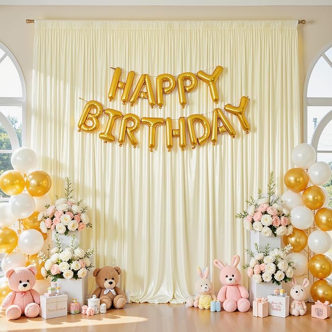 20x10ft Champagne Glitter Backdrop Curtain - Image 7