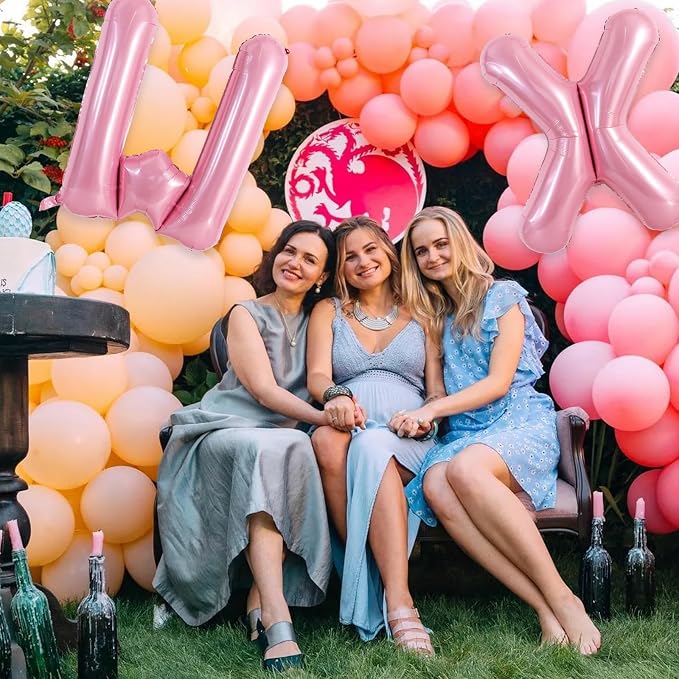TONIFUL 40 Inch Large Pink Letter X Balloons Giant Foil Mylar Alphabet Balloon - Image 4