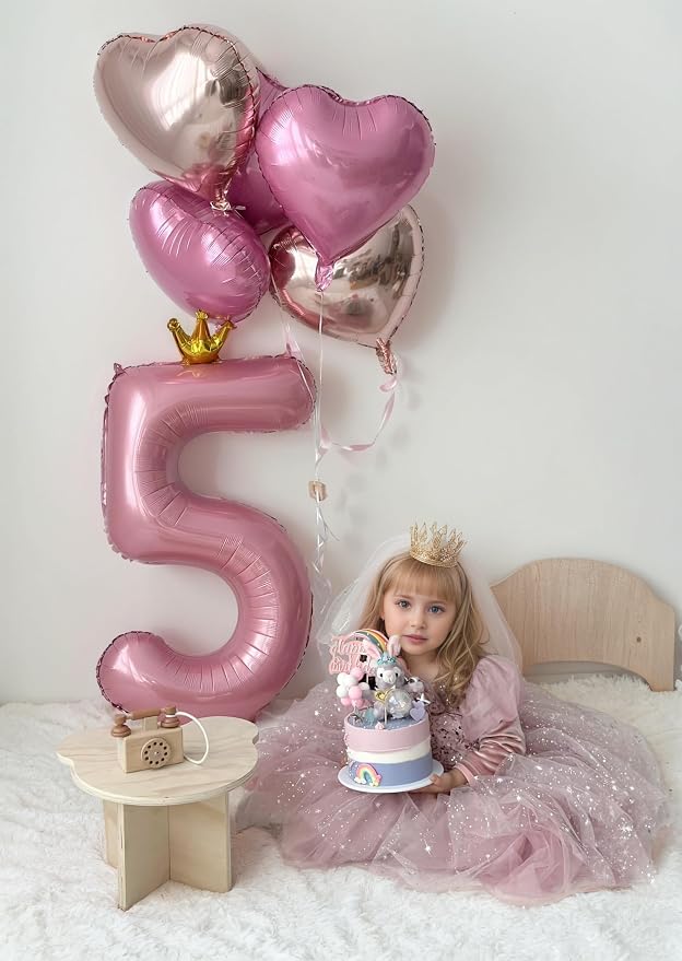 40 inch Pink Number 6 Balloon - Image 4