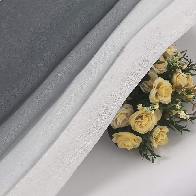 DWCN Grey Ombre Sheer Curtains - Image 5