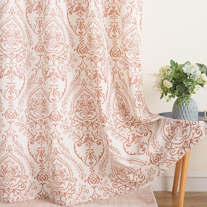 Linen Curtains 40 inch Length for Small Windows, Light Filtering Semi Sheer - Image 8