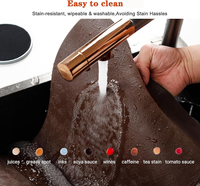 Vinyl Placemats Set of 4 Heat Resistant Easy Clean Non-Slip Place Mats - Image 5