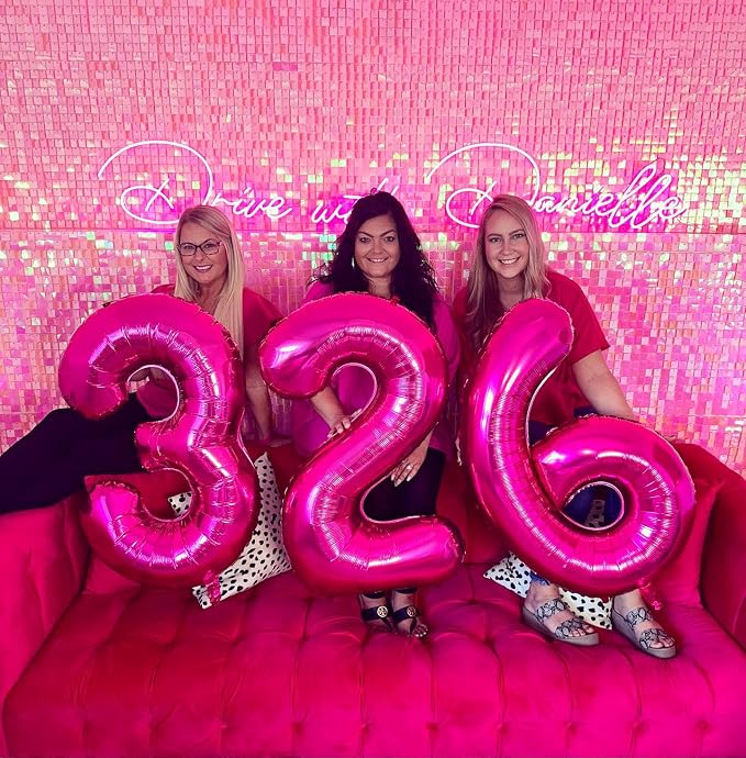 Hot Pink Number 4 Balloon 40 Inch - Image 4