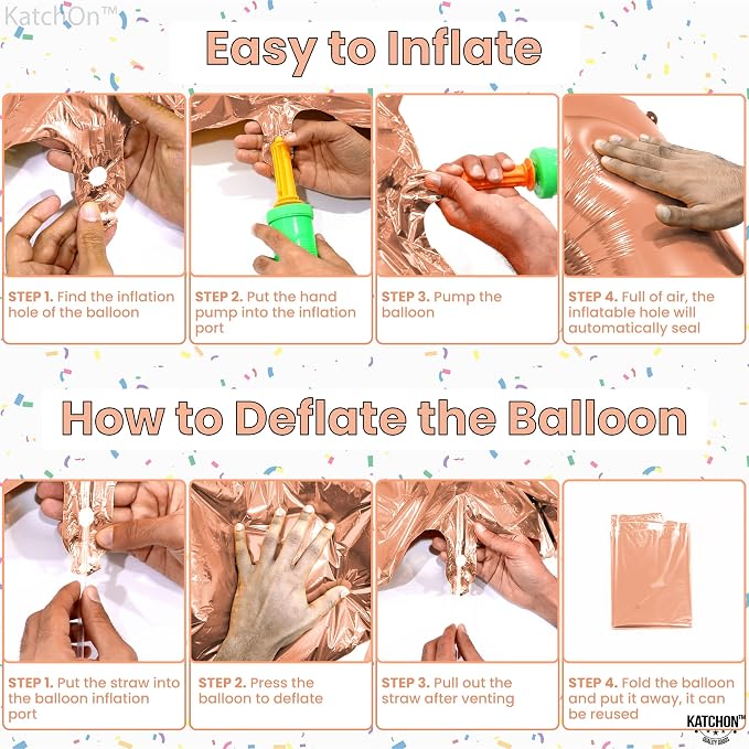 KatchOn Rose Gold 16 Balloon Numbers 40 Inch | Foil Balloon - Image 4