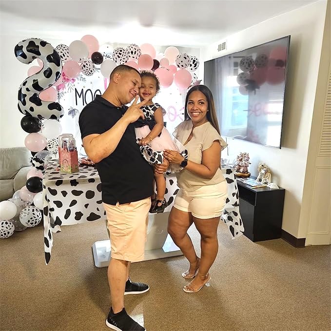 Isndare Cow Print Number 1 Balloon, 40 Inch, Self Sealing, Birthday Decoration - Image 5
