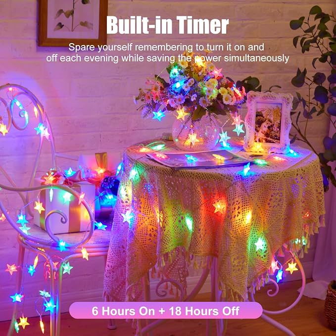 Minetom Star String Lights Battery Operated - Image 3