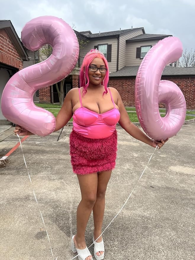 Number 0 Balloon Birthday Decorations, 40In Pink Balloons - Image 4