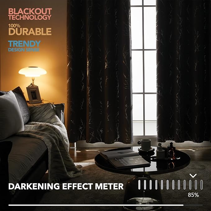 Deconovo Living Room Curtains 95 Inches Long, Thermal Insulated, Room Darkening - Image 5