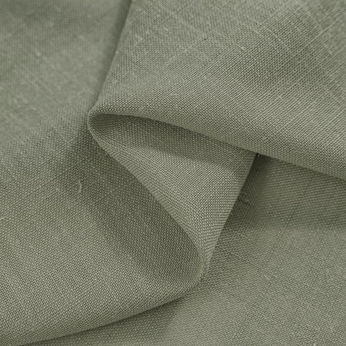TERLYTEX Light Sage Green Linen Curtains - Image 9