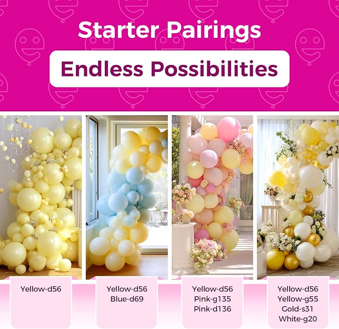 Bezente Pastel Yellow Latex Round Helium Party Balloons 100 Pack 12 inch | - Image 4