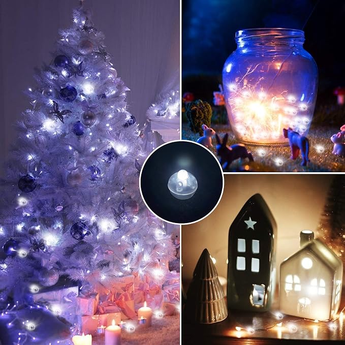 200pcs White LED Balloon Light, Tiny Light Mini Round Led Ball Lamp - Image 5