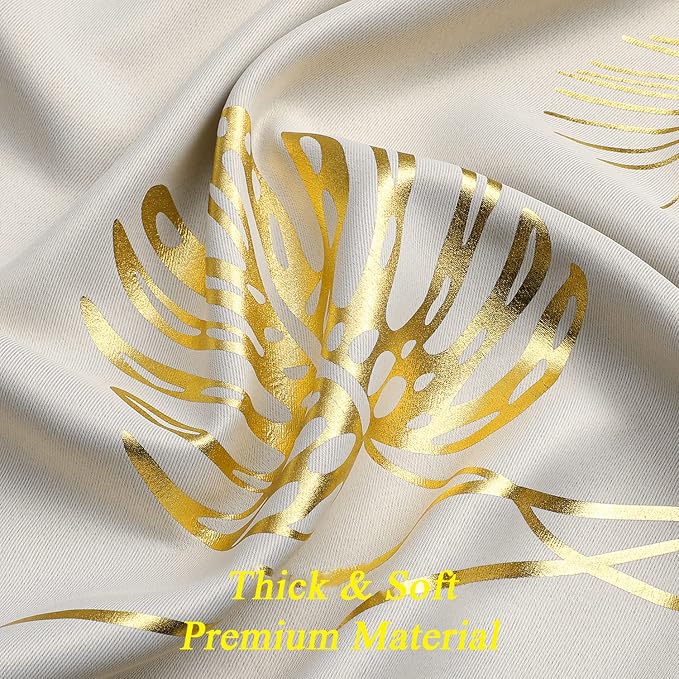 Palm Tree and Wheat Curtains Blackout Energy Saving Curtains Light Filtering - Image 5