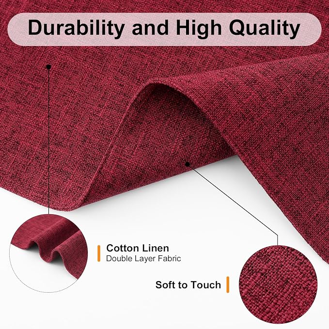 Homaxy Cloths Placemats for Dining Table Set of 4, Cotton Linen Blend Table Mats - Image 2
