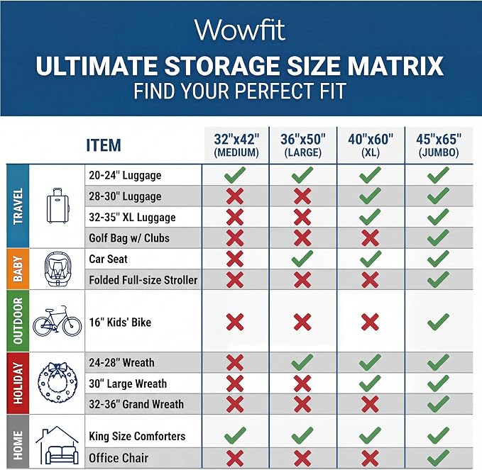 Wowfit Large Plastic Bags for Comforters & Pillows, 5 CT, 1.6 Mil | - Image 4