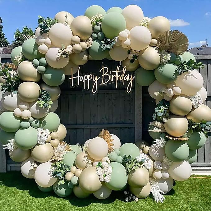 Sand White Balloons 18 Inch 24 Pack Matte Helium Latex Round Balloons - Image 3