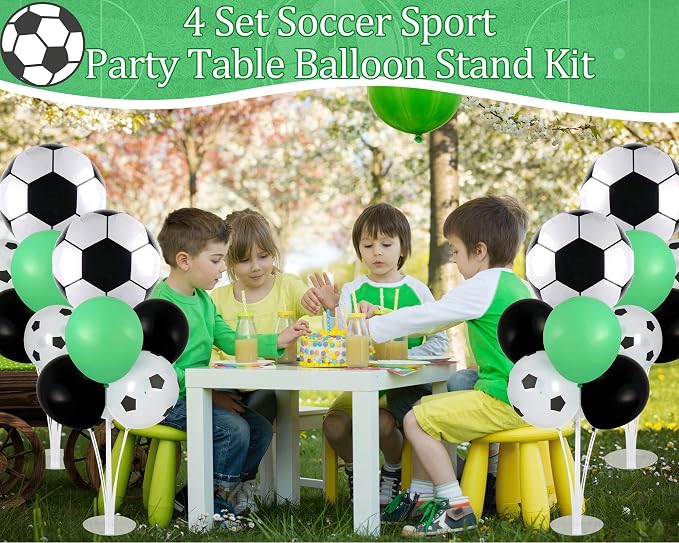 4 Sets Soccer Party Balloons Stand Kit - Image 6