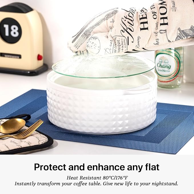 LEXMORE Placemats Set of 8 Vinyl/Plastic Woven Place Mats - Image 5