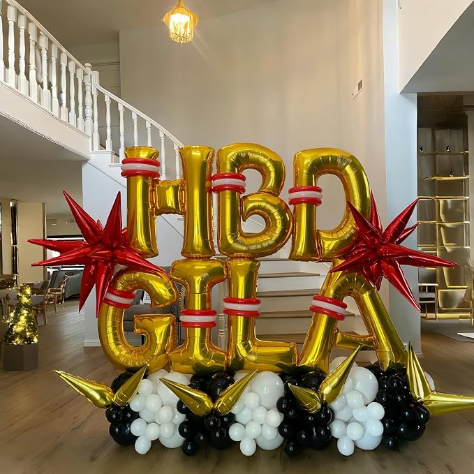Giant X Alphabet Balloon Letters, 40 Inch Helium Mylar Foil Name Word Balloons - Image 3