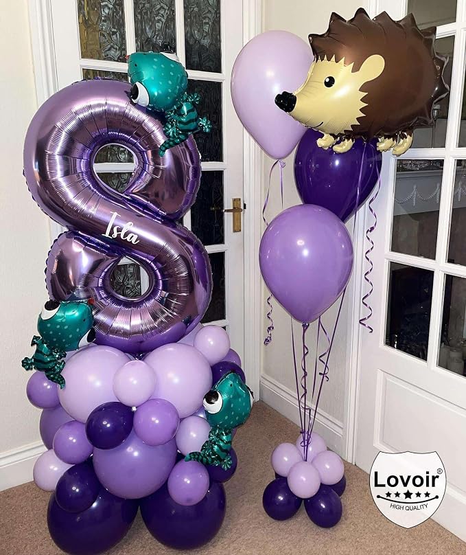Purple 28 Number Balloons, 40 Inch Giant Number 28 Balloons Foil Mylar Helium - Image 5