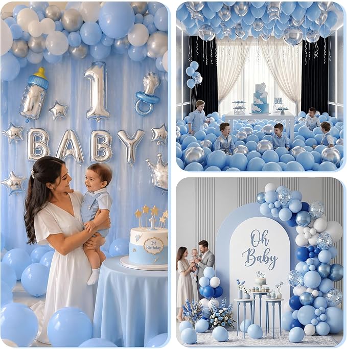 Pastel Blue Balloons - Image 8