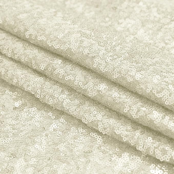 Sugargirl Champagne Sequin Backdrop Curtain 4FTx8FT Glitter Champagne - Image 7