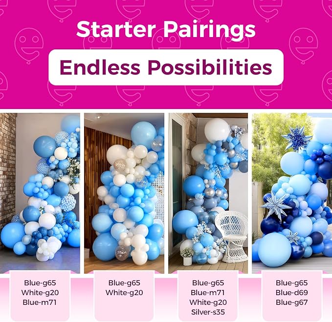 Bezente Blue Giant Latex Round Balloons 36 Inch 8 Pack | Blue Balloons Large - Image 4