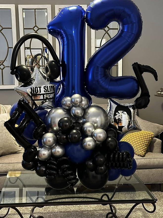 NightBlue Number 5 Balloon 40 Inch, 5th Birthday Decorations Men Women | Foil - Image 3