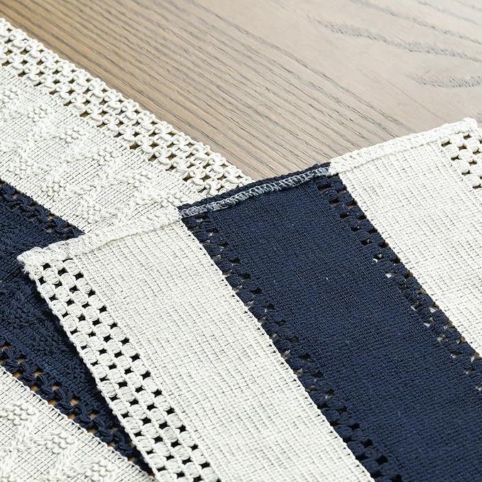 Artoid Mode Dark Blue Farmhouse Rustic Table Runner 12x36 Inch | Seasonal - Image 5