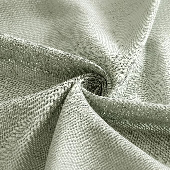 MIULEE Sage Linen Curtains 52x96 Inch Long - Image 8