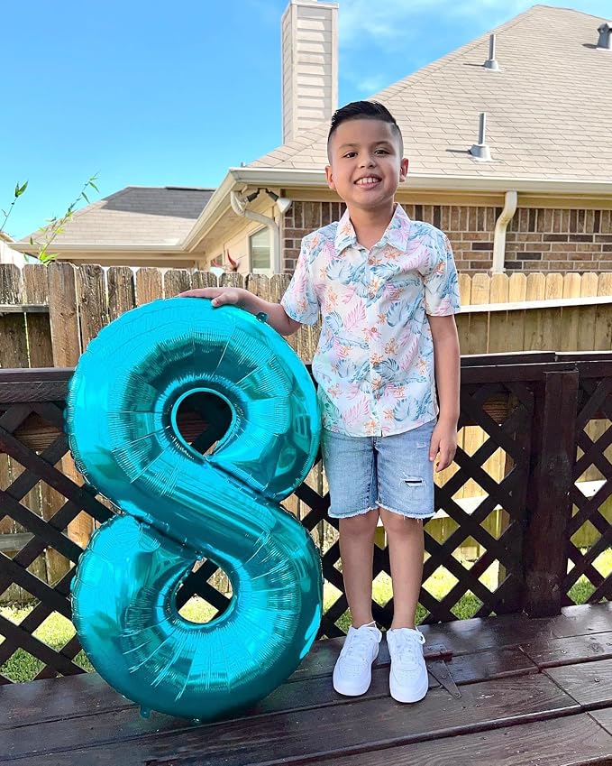 Light Blue Number 2 Balloon 40 Inch - Image 8