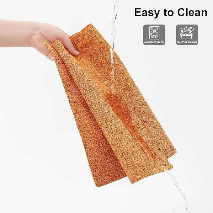 Homaxy Cloths Placemats for Dining Table Set of 6, Cotton Linen Blend Table Mats - Image 6