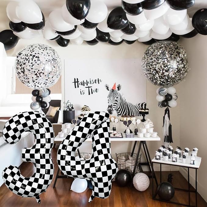 Giant Number Balloons 6, 40 Inch Foil Helium Racing 6 Balloon - Image 6