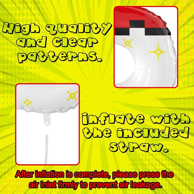 Red White Cartoon Theme Foil Balloons Cartoon Balloons Birthday Party Balloons - Image 3