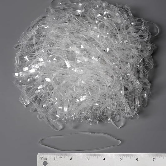 Rubber Bands Long 5inx0.2in 190Pcs TPU Clear Rubber Band by Damyda