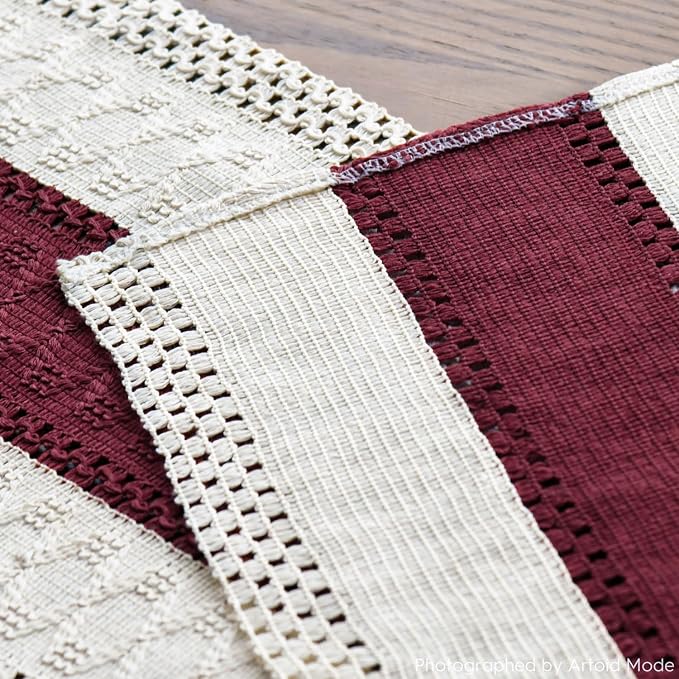 Artoid Mode Red Farmhouse Rustic Christmas Table Runner 12x120 Inch | Seasonal - Image 5