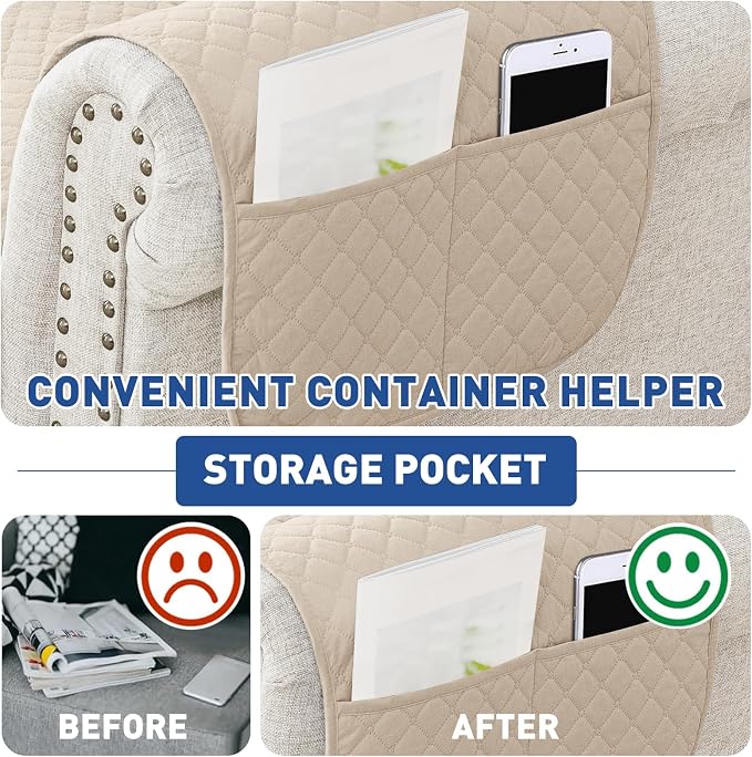 XINEAGE Quilted Sofa Cover Waterproof Couch Covers - Image 4